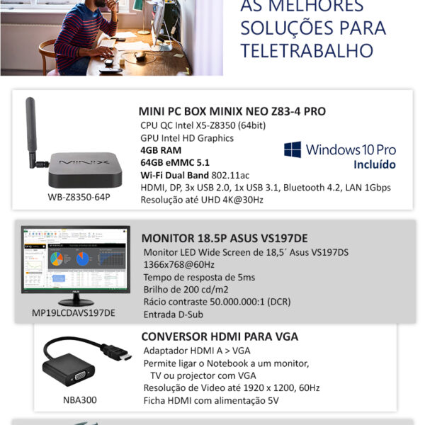 Work From Home | Mini PC Solução Chave na Mão